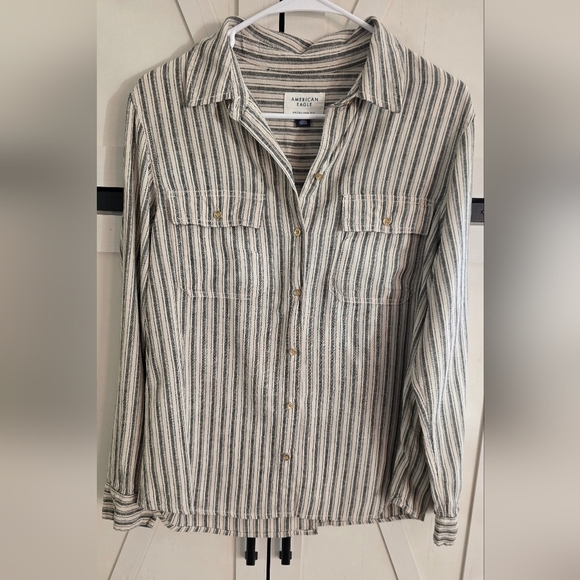 American Eagle Outfitters Tops - Striped Button-Up Shirt